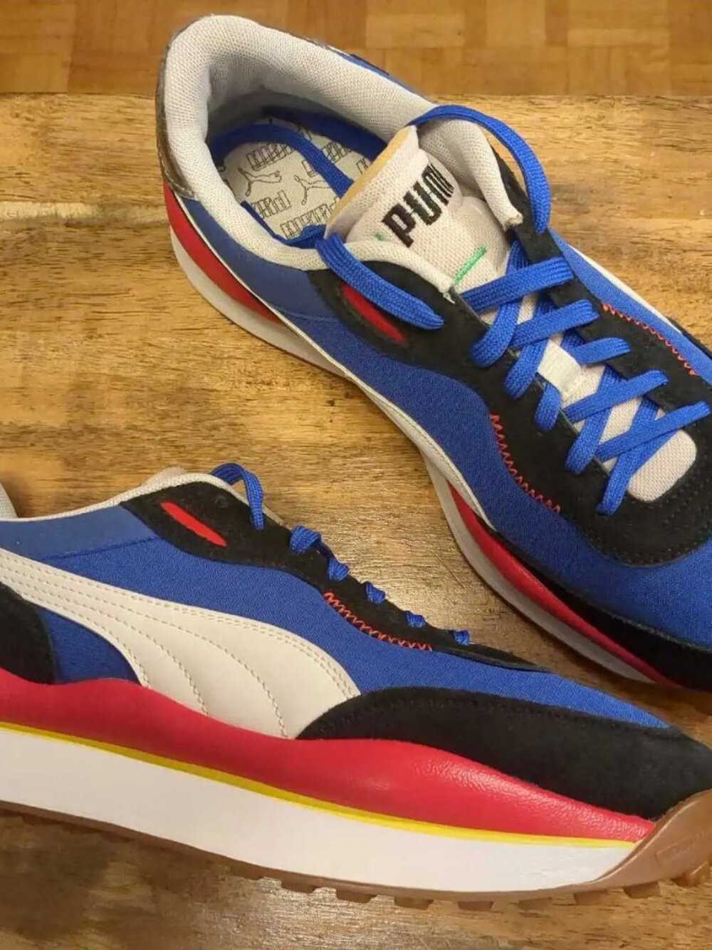 PUMA Style Rider Play On Dazzling Blue High Risk Red 371150-01 - Size 11